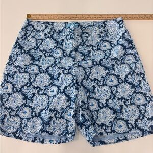 J. McLaughlin Women’s Size 8 Blue Paisley Shorts